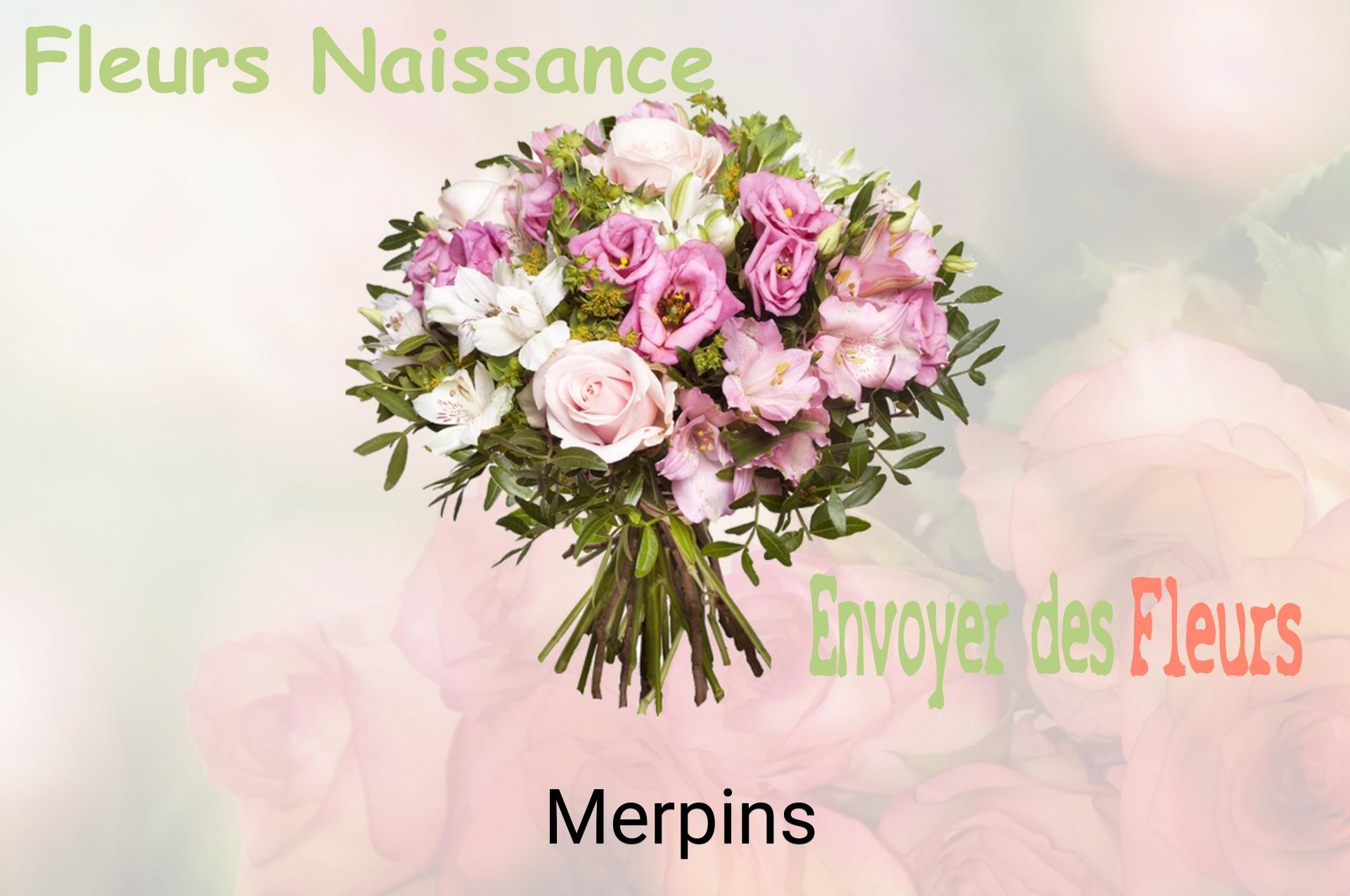 Bouquet de fleurs de naissance livré à Merpins